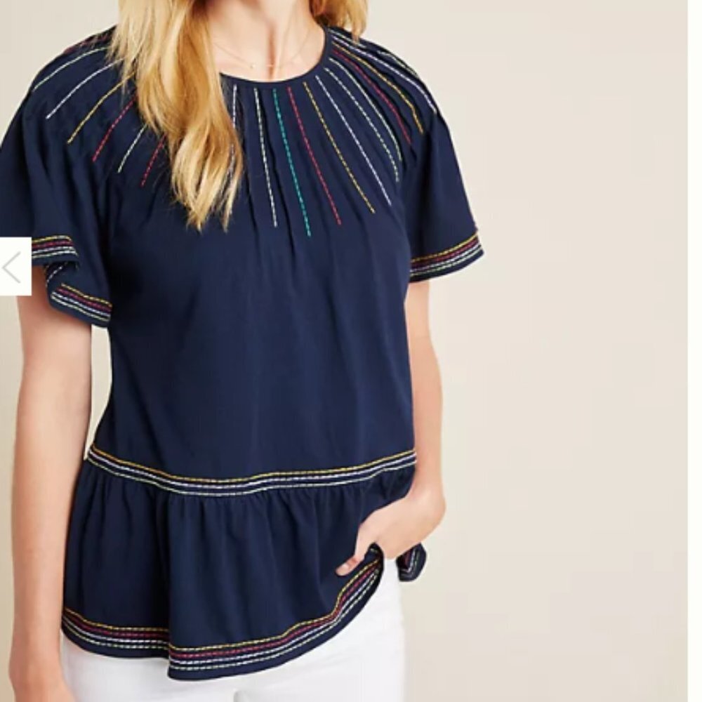 Maeve Chamonix Embroidered Swing Top Style 4112578570001